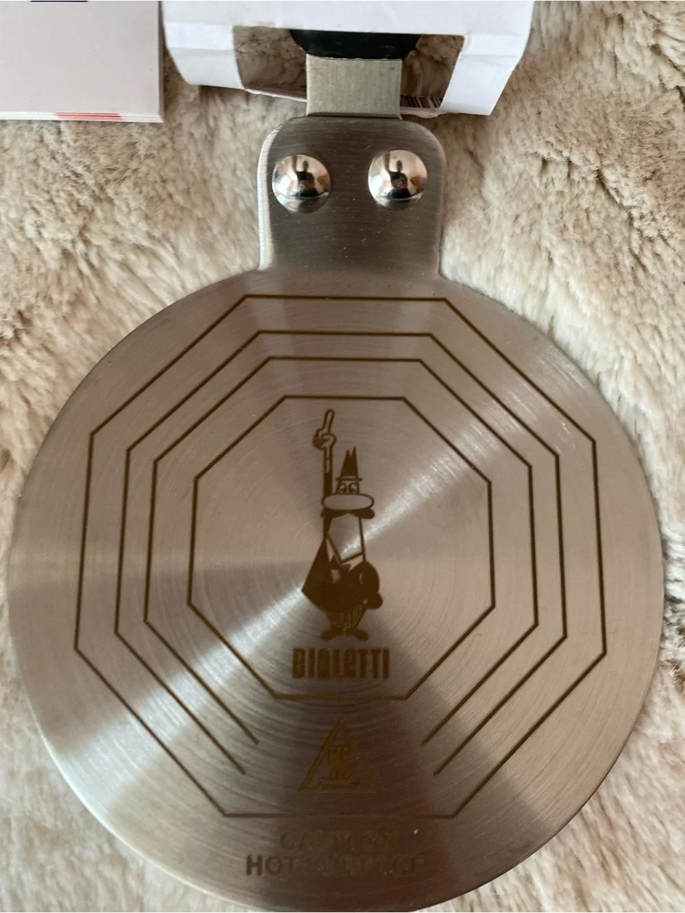 Bialetti stainless steel induction plate for Moka Express pot